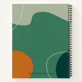 トレンディーアースカラー抽象芸術オーガニック形状 ノートブック (裏面)
