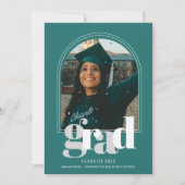 トレンディーアーチフォト卒業パーティー 案内状 (正面)