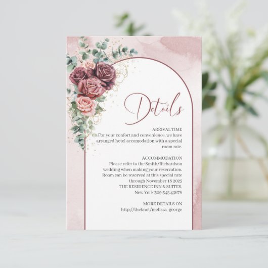 トレンディーアーチブルゴーニュおよび赤面フローラ詳細カード エンクロージャーカード (スタンド正面)