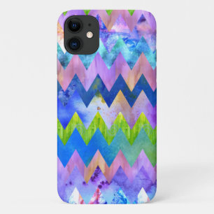 トレンディーアートの水絵画色の山型 iPhone 11 ケース