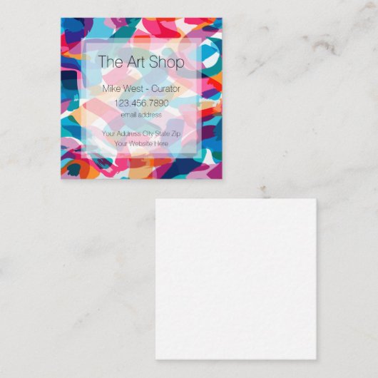 トレンディーアートギャラリー名刺 スクエア名刺 (正面/裏面)