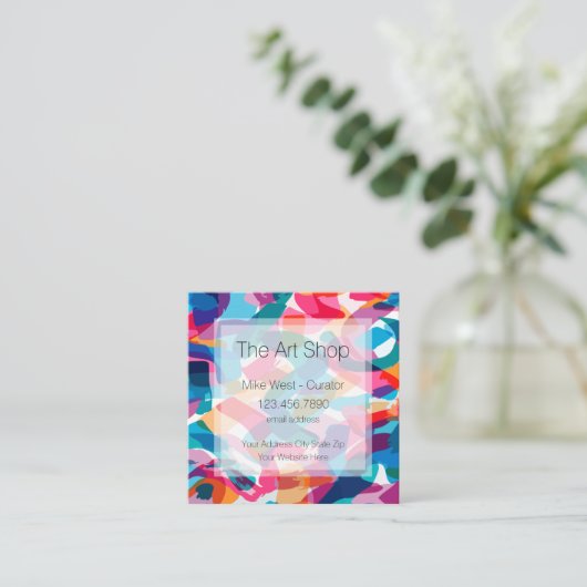 トレンディーアートギャラリー名刺 スクエア名刺 (スタンド正面)