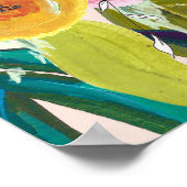 トレンディーアート色彩の鮮やか花ポスターアートプリント ポスター (角)