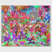 トレンディーアーバングラフィティパーティー ラッピングペーパー (フラット)