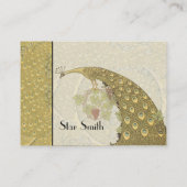 トレンディーアールヌーボーヴィンテージピーコックブティックカード 名刺 (裏面)