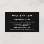 トレンディーイエローとホワイトのストライプインテリア・デザイナ 名刺 (裏面)