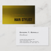 トレンディーイエローグリーンモダン美容師 名刺 (正面/裏面)