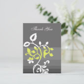 トレンディーイエローグレイサンキューカード ポストカード (スタンド正面)