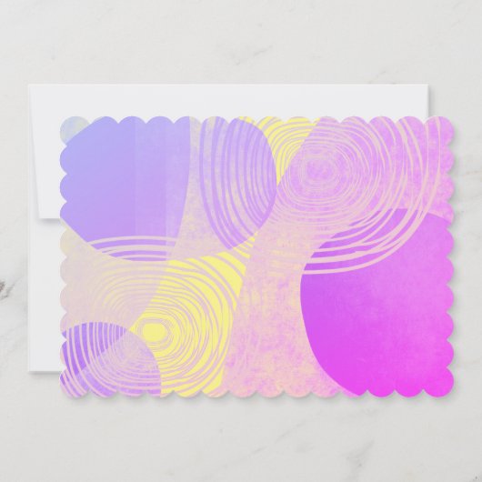 トレンディーイエロージェミニ誕生日（5月21日～6月20日） I 招待状 (裏面)