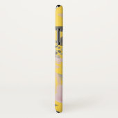 トレンディーイエローピンク花柄モノグラム Case-Mate iPhoneケース (裏面/右)