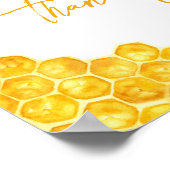 トレンディーイエローフラワービーブック赤ちゃんシャワーゲーム ポスター (角)