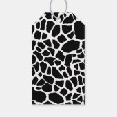 トレンディーイエローボウキリンプリントブティックつるラベル ギフトタグ (裏面)