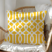 トレンディーイエローモロッコトレリス模様 クッション