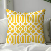 トレンディーイエローモロッコトレリス模様 クッション