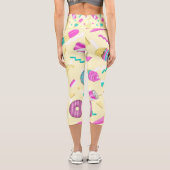 トレンディーイエローレト80s カプリレギンス (裏面)