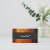 トレンディーイエロー抽象芸術グレープレーンクリーン 名刺 (スタンド正面)