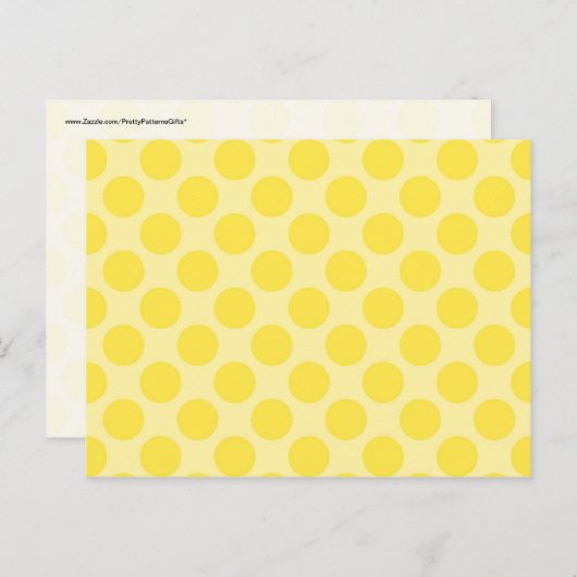 トレンディーイエロー水玉模様パターンシトラスおもしろいギフト ポストカード (正面/裏面)
