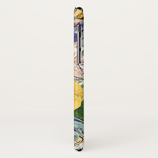 トレンディーイエロー&グリーンフローラガーリーイラストレーション Case-Mate iPhoneケース (裏面/左)