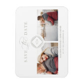 トレンディーイニシャルシックオーナメント洗練結婚度 マグネット (縦)