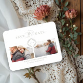 トレンディーイニシャルシックオーナメント洗練結婚度 マグネット