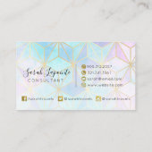 トレンディーイリジット&パステルジオメトリックデザイン 名刺 (裏面)