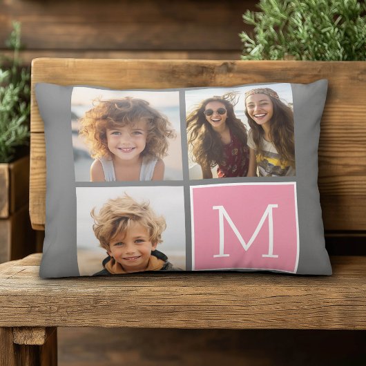 トレンディーインスタグラムフォトコラージュカスタムモノグラム アクセントクッション