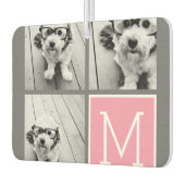 トレンディーインスタグラムフォトコラージュカスタムモノグラム カーエアーフレッシュナー (左)