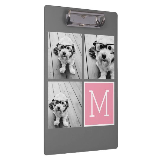 トレンディーインスタグラムフォトコラージュカスタムモノグラム クリップボード (右)