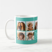 トレンディーインスタグラムフォトコラージュカスタムモノグラム コーヒーマグカップ (左)