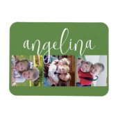 トレンディーインスタグラムフォトコラージュカスタムモノグラム マグネット (横)