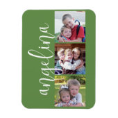 トレンディーインスタグラムフォトコラージュカスタムモノグラム マグネット (縦)