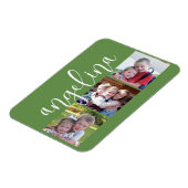 トレンディーインスタグラムフォトコラージュカスタムモノグラム マグネット (左側)