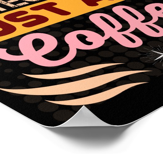 トレンディーインスタントネイリストコーヒー引用文 ポスター (角)