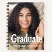 トレンディーインスタント写真卒業パーティーゲストブック ノートブック (正面)