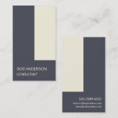 トレンディーインディゴアイボリーアーキテクチャミニマリズムFab 名刺 (正面/裏面)