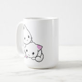 トレンディーウィスカー：ラブキャットマグ コーヒーマグカップ (正面左)