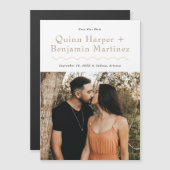 トレンディーウェーブフォトデイト磁気カードを保存 マグネット招待状 (正面/裏面)