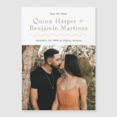 トレンディーウェーブフォトデイト磁気カードを保存 マグネット招待状 (正面)