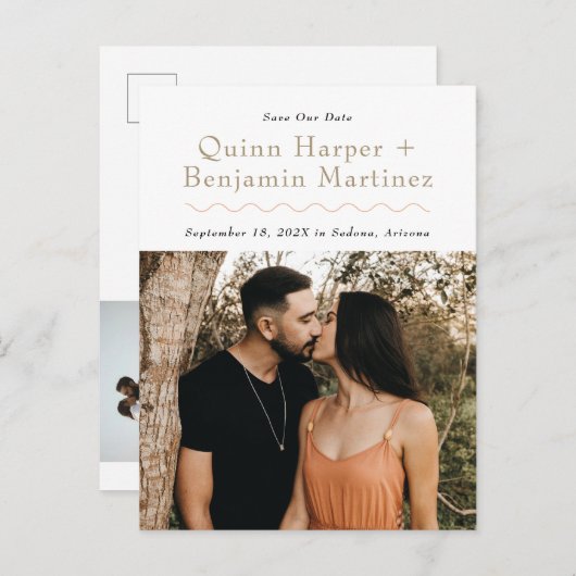 トレンディーウェーブ写真日付ポストカードの保存 案内ポストカード (正面/裏面)