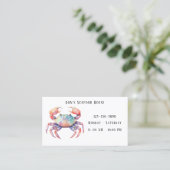 トレンディーウォーターカラーカニ会社/レストラン 名刺 (スタンド正面)