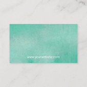トレンディーウォーターカラーグリーンフィットネスパーソナルトレーナー 名刺 (裏面)