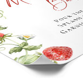 トレンディーウォーターカラーストロベリーブライダルミモザバー ポスター (角)