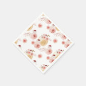 トレンディーウォーターカラーパンプキン&フラワーズ |秋の秋 スタンダードカクテルナプキン (角)