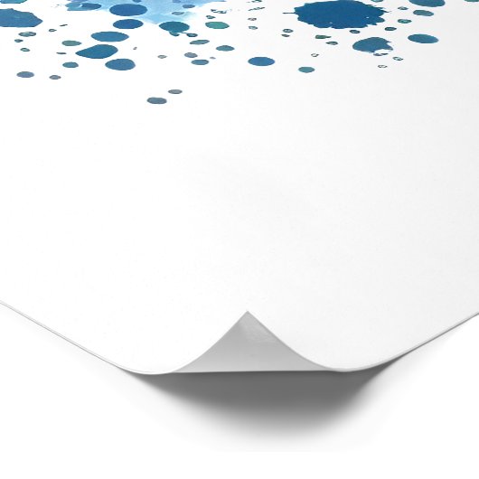 トレンディーウォーターカラーファームカウアンドワイルドフラワー子供部屋 ポスター (角)