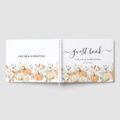 トレンディーウォーターカラーフラワーズ&カボキンズ秋 ゲストブック (全面)