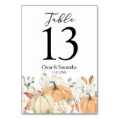 トレンディーウォーターカラーフラワーズ&カボキンズ秋 テーブルナンバー (正面)