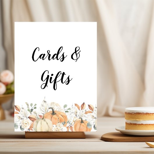 トレンディーウォーターカラーフラワーズ&カボキンズ秋 ポスター