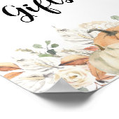 トレンディーウォーターカラーフラワーズ&カボキンズ秋 ポスター (角)