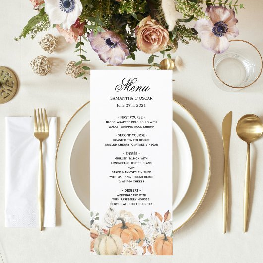 トレンディーウォーターカラーフラワーズ&カボキンズ秋 メニュー