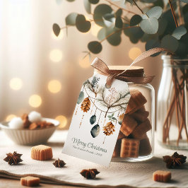 トレンディーウォーターカラーボホクリスマスオーナメント ギフトタグ